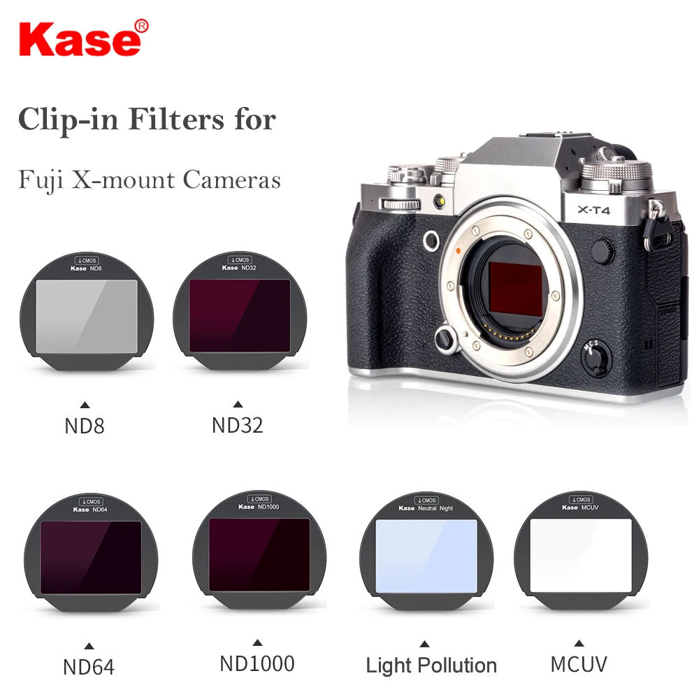 Filtro de Poluição de Luz para Fuji Kase Embutido Cmos Protetor Mcuv – nd X-mount Câmera X-t4 X-t3 X-t2 X-t40 X-t30 X-pro3 X-h1