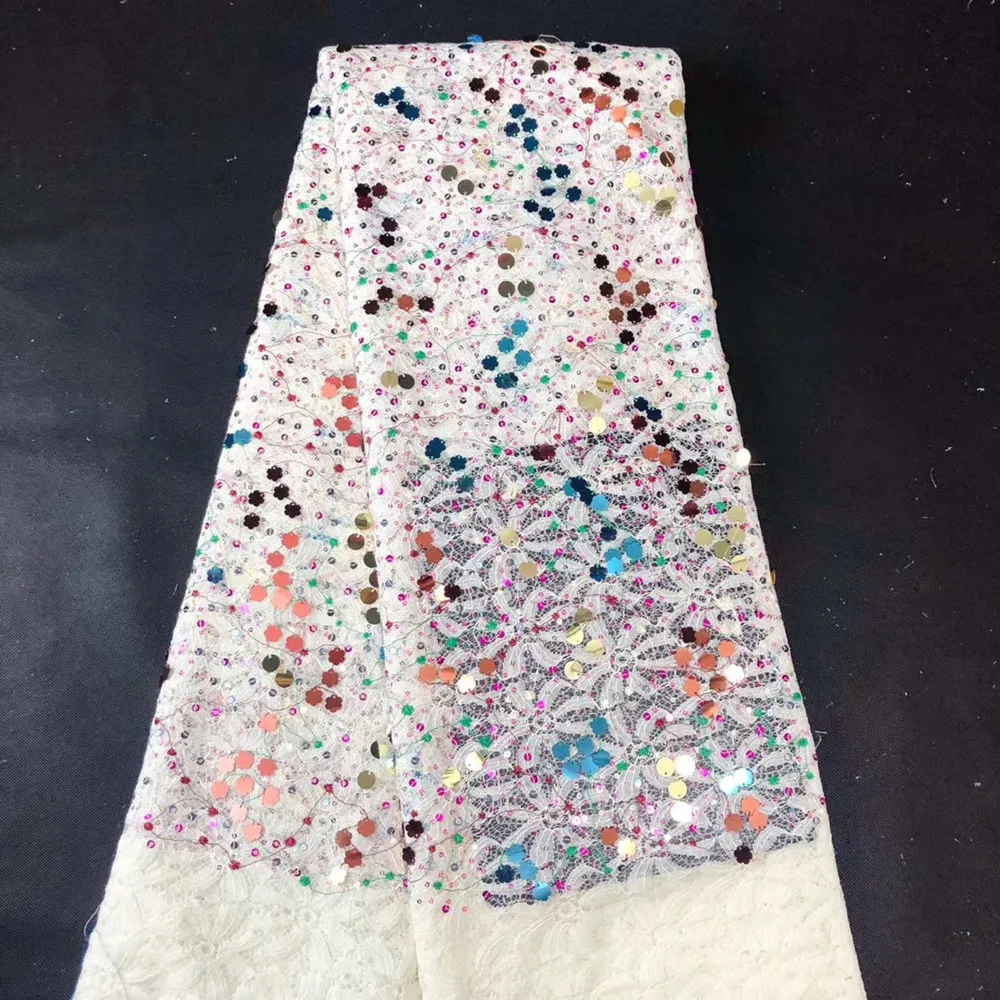 Горячая Распродажа французское кружево вышивка пайетками/белая хлопковая нить