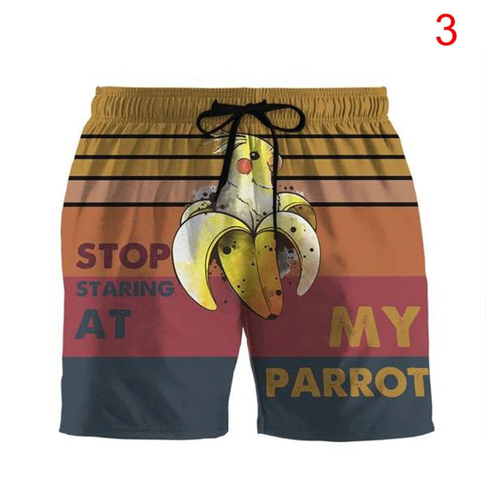 

Newly Men Drawstring Cock Print Quick Dry Beach Swim Trunks Casual Trouser Shorts Pant Summer Swim Shorts DO99