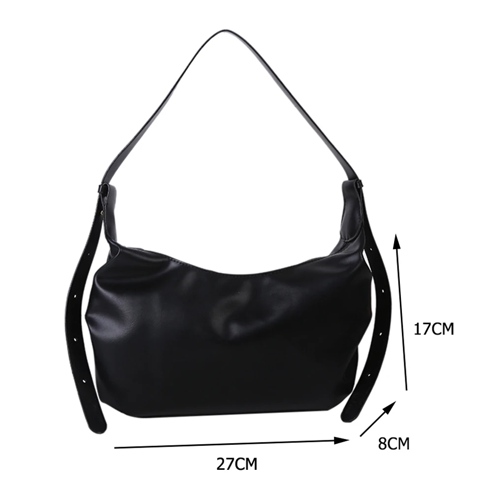 

Fashion Women Soft PU Leather Messenger Bags Elegant Lady Pleated Dumpling Shoulder Handbag Casual Pure Color Clutches