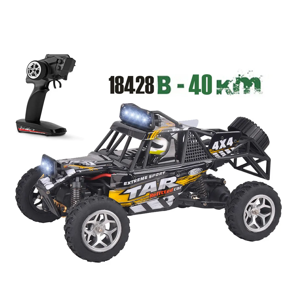 Wltoys 18428 Модернизированный 540 щеточный мотор высокая скорость 40 км/ч 1:18 4D 2,4G RC автомобиль
