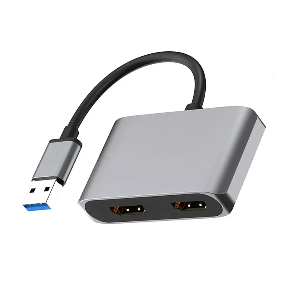 

Адаптер с USB 3,0 на двойной HDMI-совместимый адаптер USB на HDMI-совместимый адаптер с двумя мониторами для Windows 7/8/8.1/10