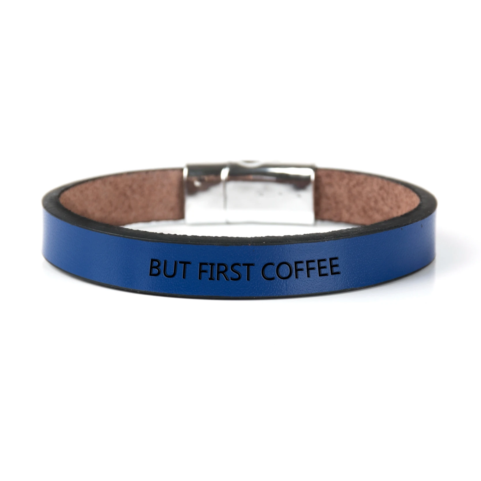 BUT FIRST COFFEE новый стиль кожаный браслет для мужчин и женщин на заказ гравировка