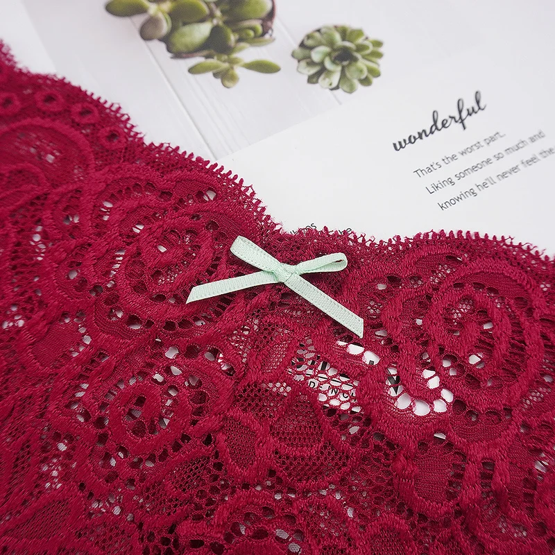 Размера плюс кружевные трусики женские сексуальные трусы 3 шт./лот бесшовные