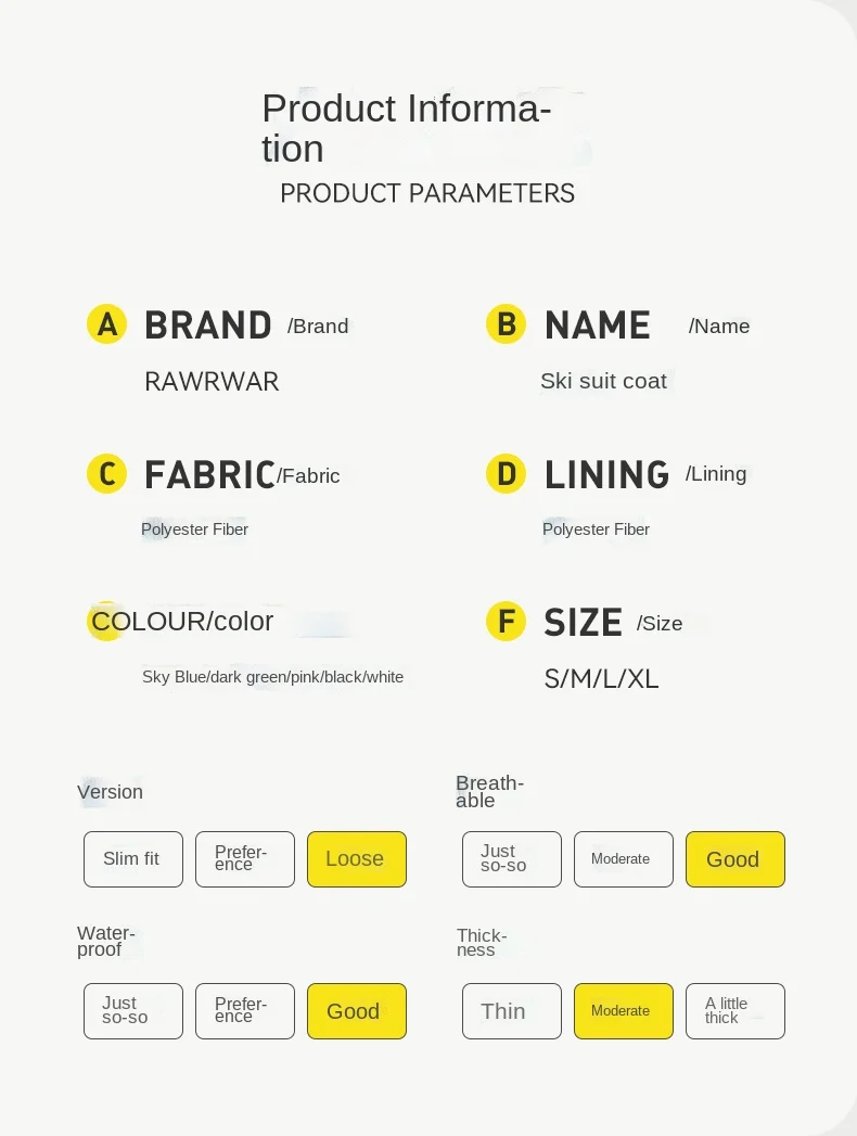 Лыжный костюм женское и мужское пальто зимний шпон двойная доска