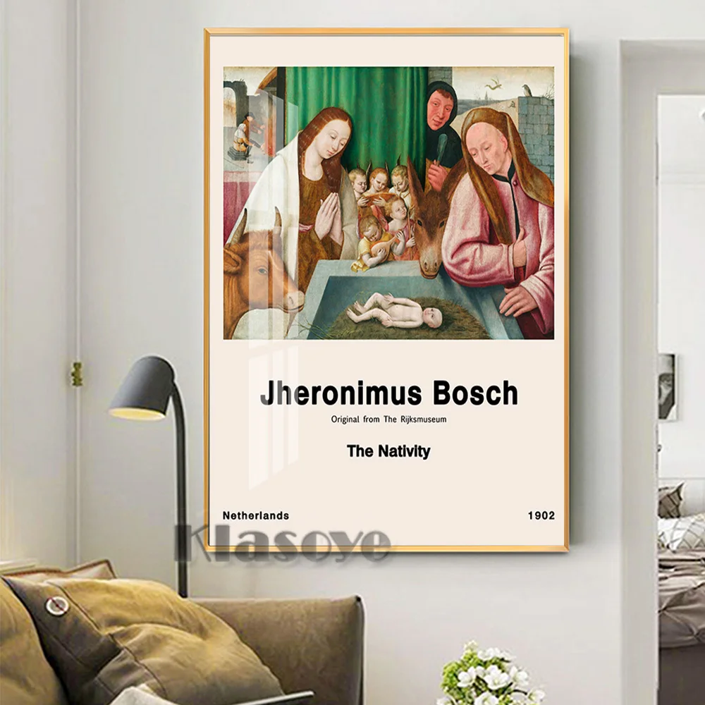 Художественный постер Jheronimus Bosch с изображением возрождения выставочный музей на