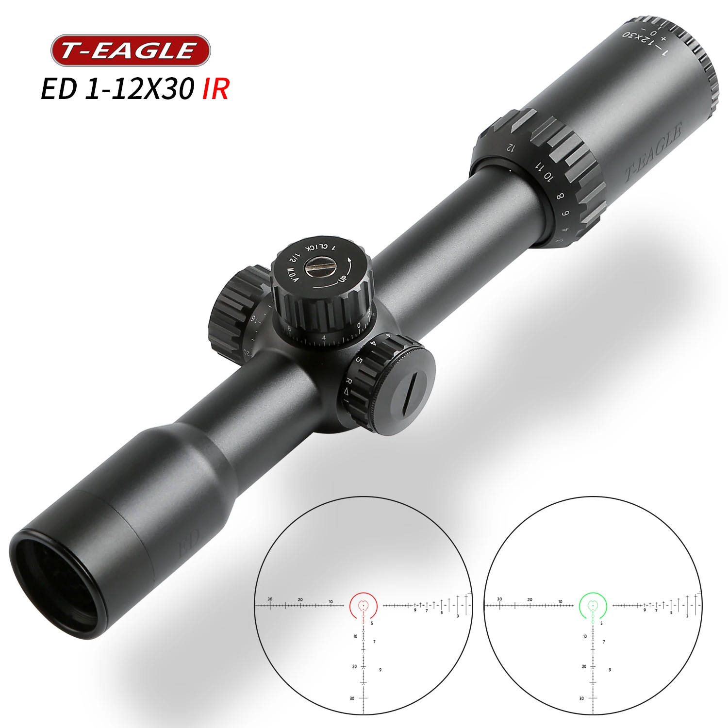 T EAGLE 1 12X30 ED охотничий прицел тактический оптический полный Размеры Mil Dot RG