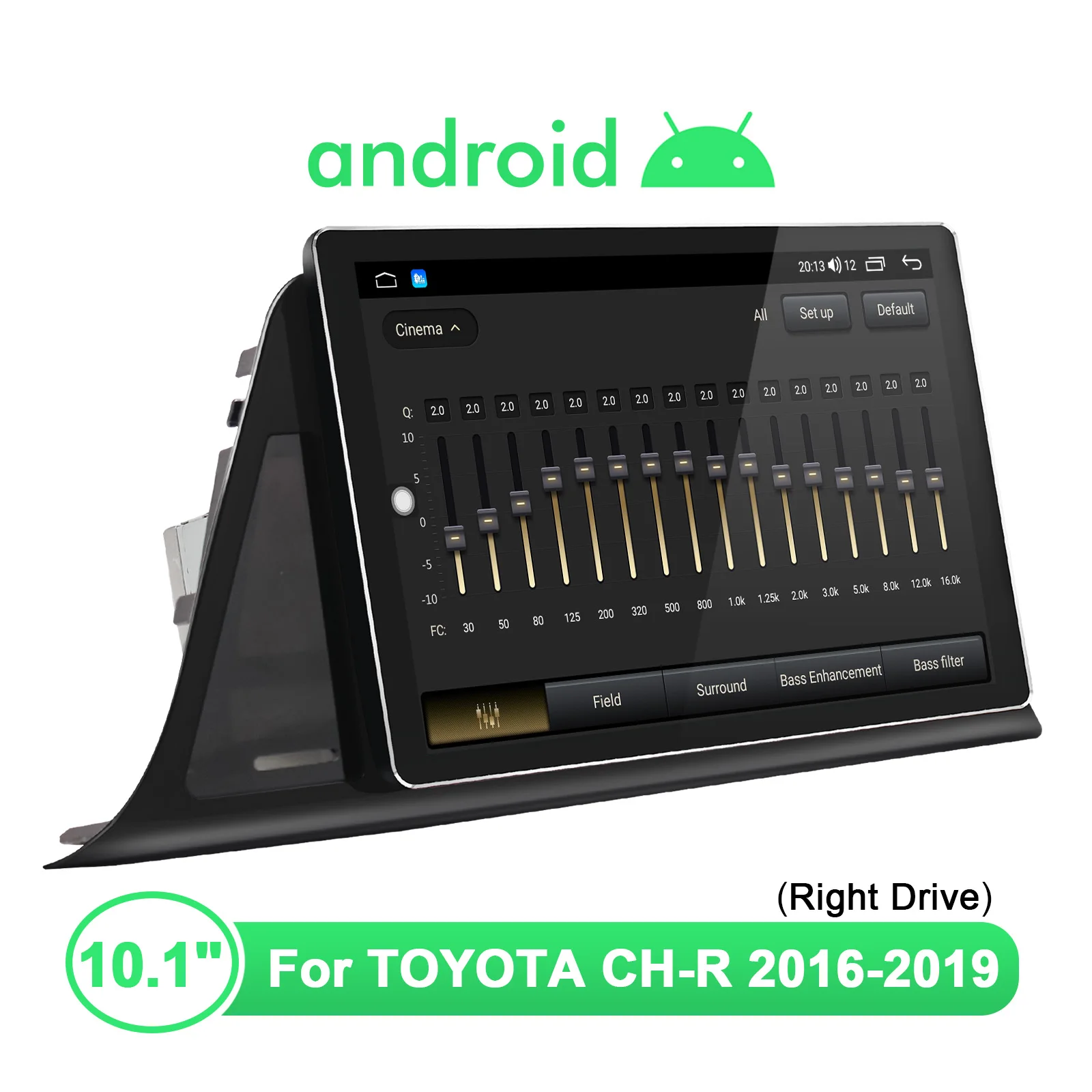 저렴한 JOYING 1280*800 IPS 10.1 '안드로이드 10 카 네비게이션 시스템 도요타 CH-R 2016-2019 (오른쪽 드라이브) 에 대한 무선 안드로이드 자동 Carplay