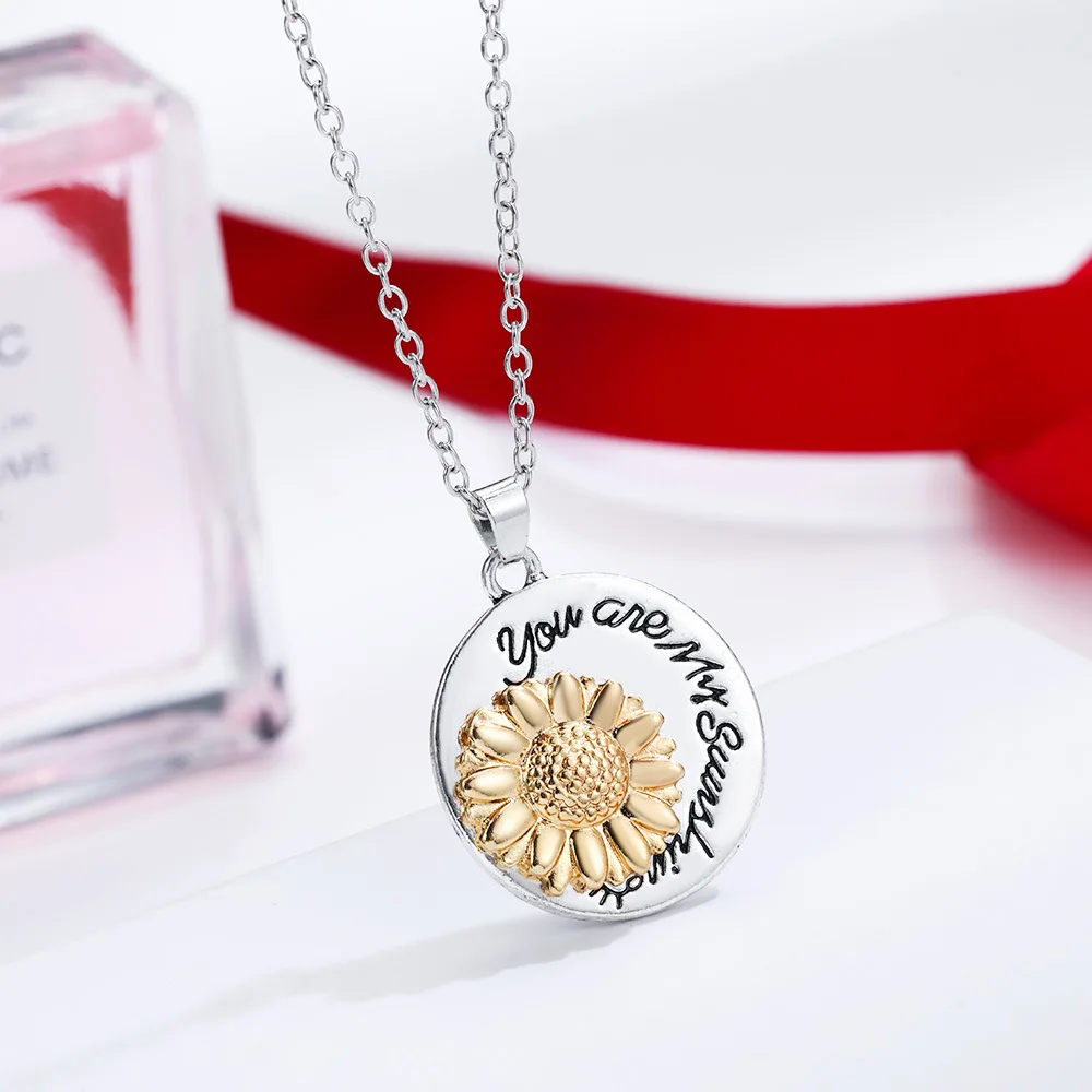 Модное ожерелье MIDY с подвеской в виде подсолнуха Женское Ожерелье-чокер надписью