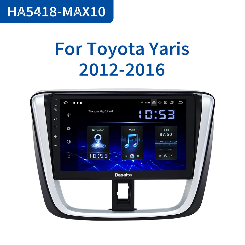 Автомагнитола Dasaita 1 Din Android 10 0 стерео для Toyota Vios Yaris 2017 мультимедийная навигация IPS