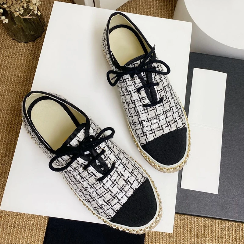 preço Laço Acima De Baixo Topo Sapatos Casuais Femininos Tênis Primavera Outono Design Da Marca Confortáveis Apartamentos Sapatos Das Senhoras