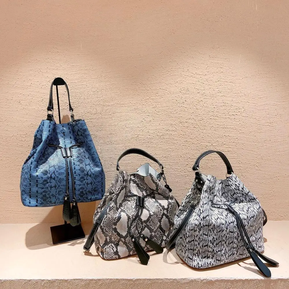 Сумка на плечо со змеиным узором модная вместительная дамская сумочка| |