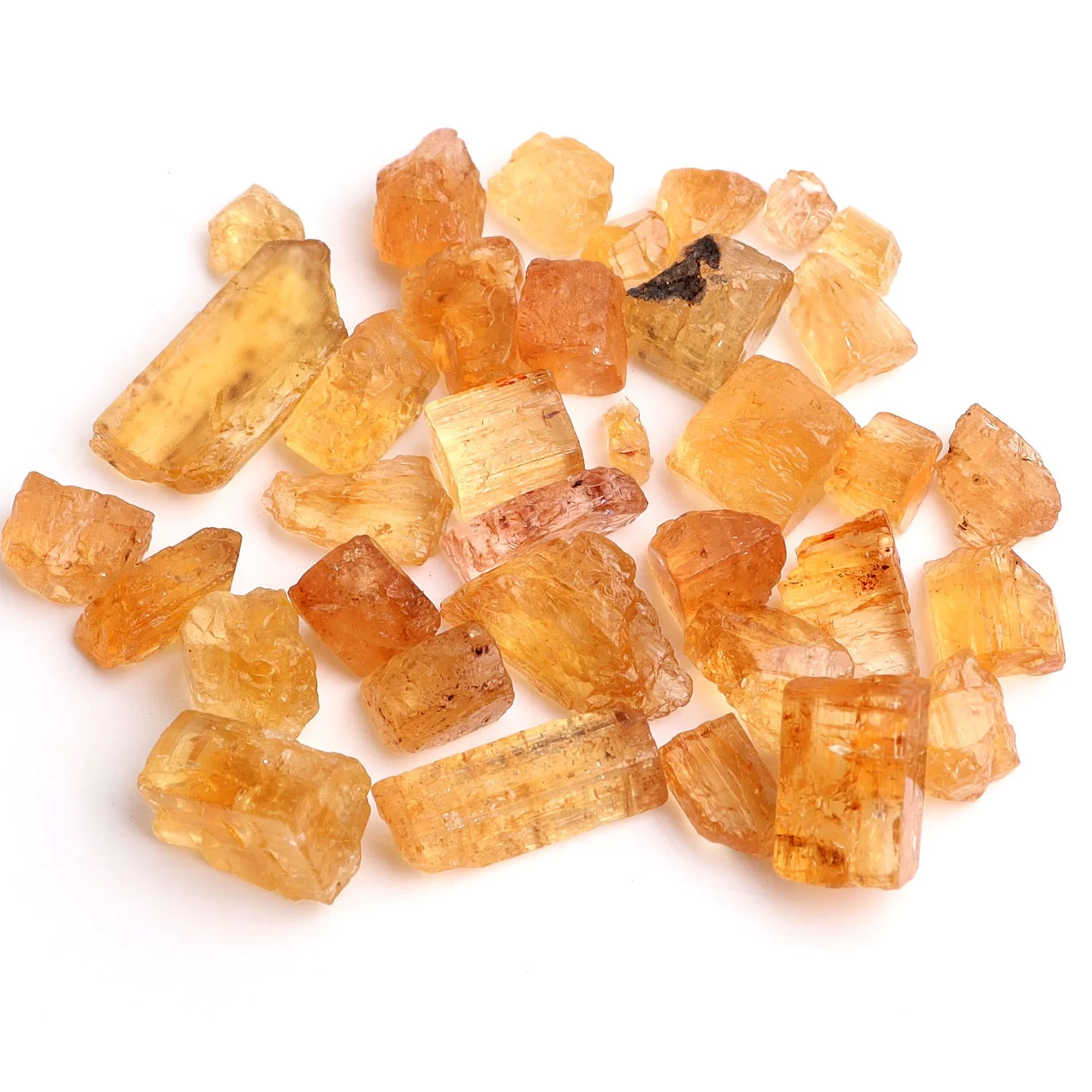 

25Ct/pack Rough Natural Yellow Topaz Gemstones Raw Fine Jewelry Minerals Ring Making Necklace Mounting Diy Collection