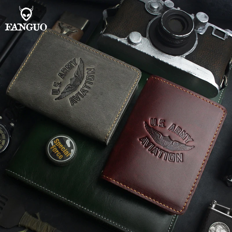 Чехол-Кошелек для удостоверения личности из натуральной кожи с авиационным