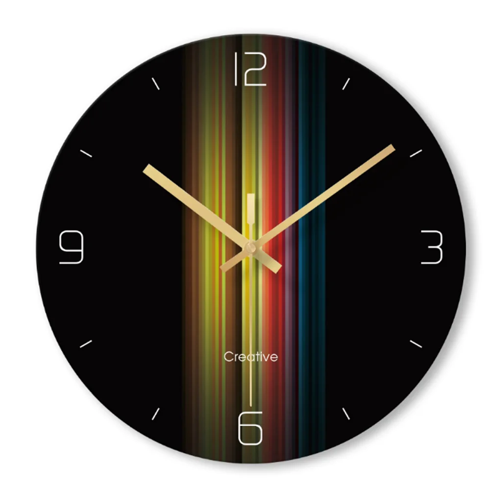 New Quartz Wall Clock Creative Colorful Modern Rainbow Abstract Art Style Clocks Fantastic for Home Decor W | Дом и сад