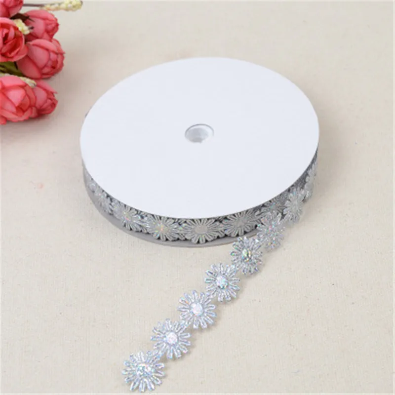 Цветной Цветок тисненый пояс тесьма сплошной цвет кружева Подарочная коробка