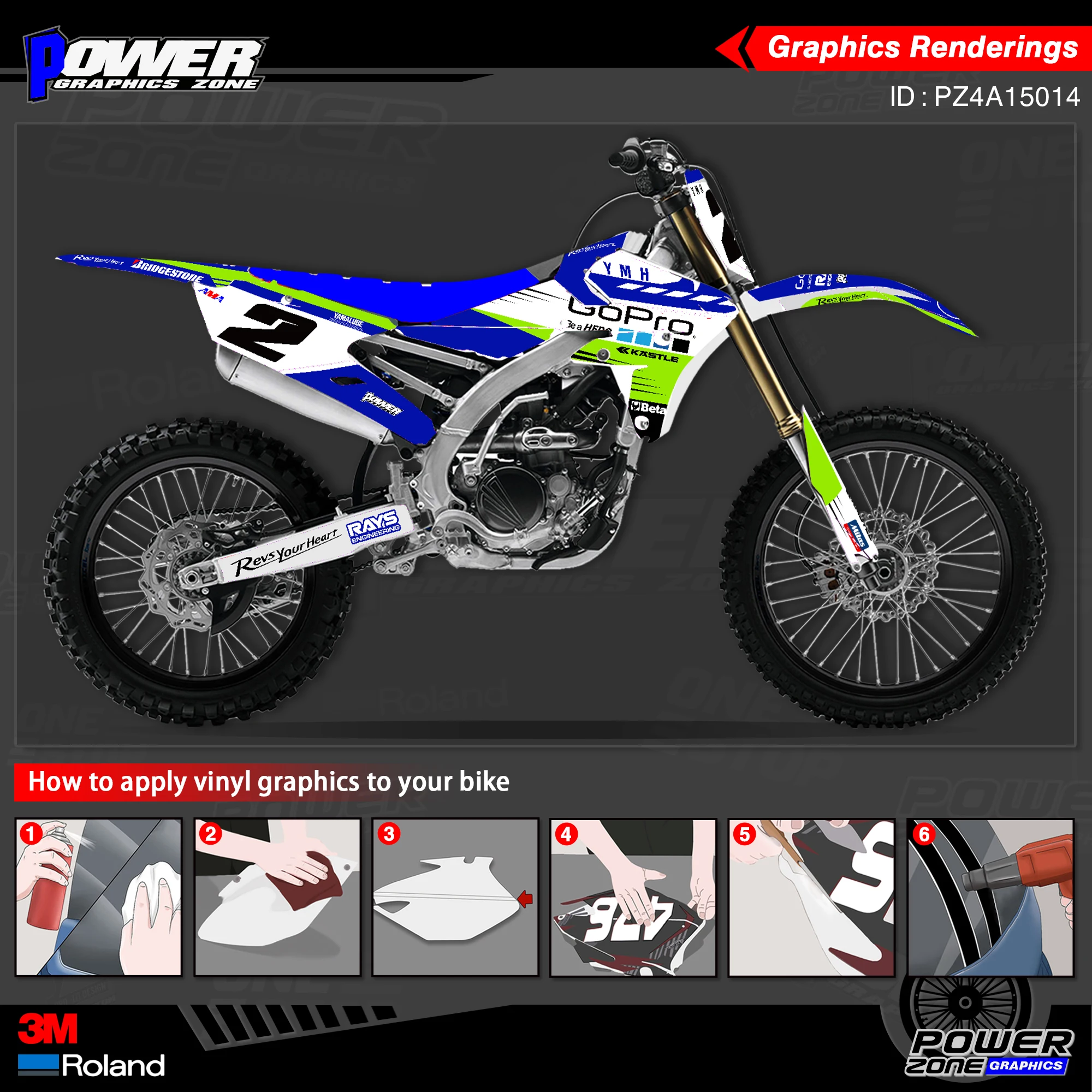 Персонализированные графические фоны PowerZone Team наклейки 3M Набор наклеек для YAMAHA