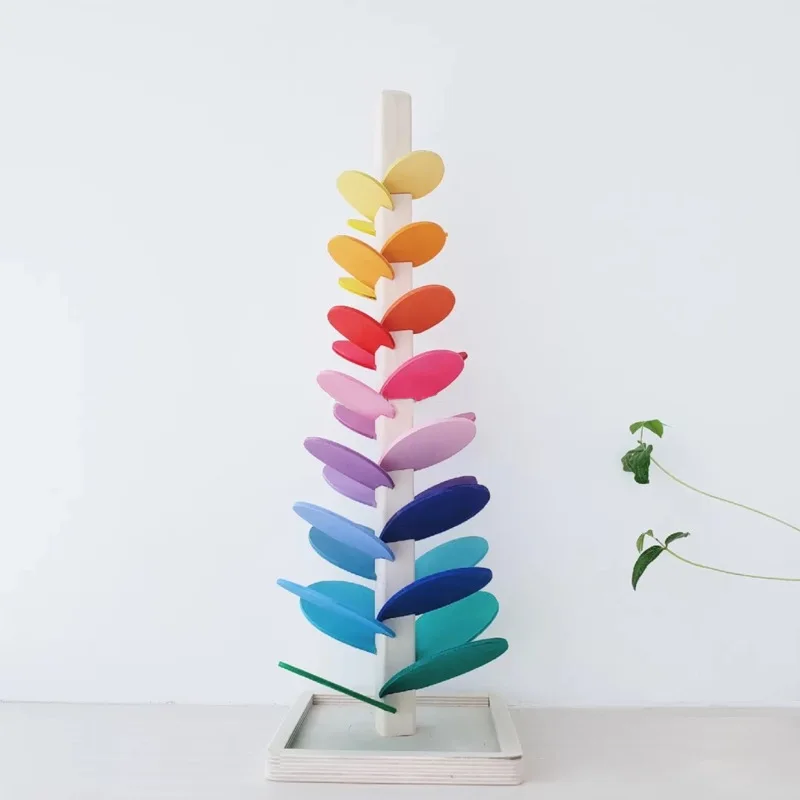 &Aacute;rbol con sonido de m&aacute;rmol de madera, juego de pelota interactivo, bloques de Jenga, juguetes educativos para ni&ntilde;os, &aacute;rbol con sonido de madera-0
