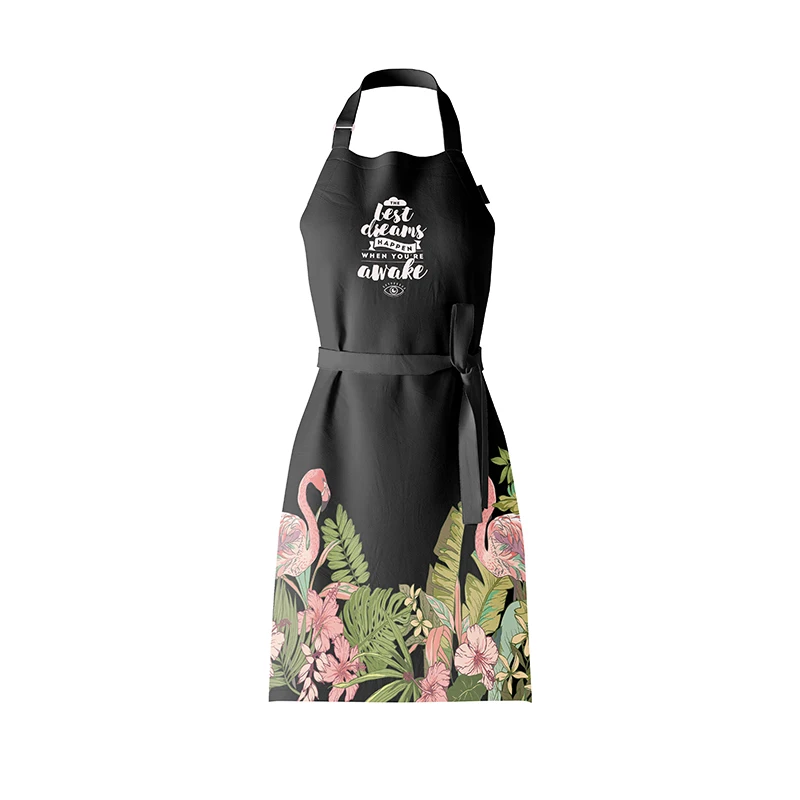 Mattys Nordic Flamingo cactus apron fresh and thick cotton linen lovers home clothes | Дом и сад