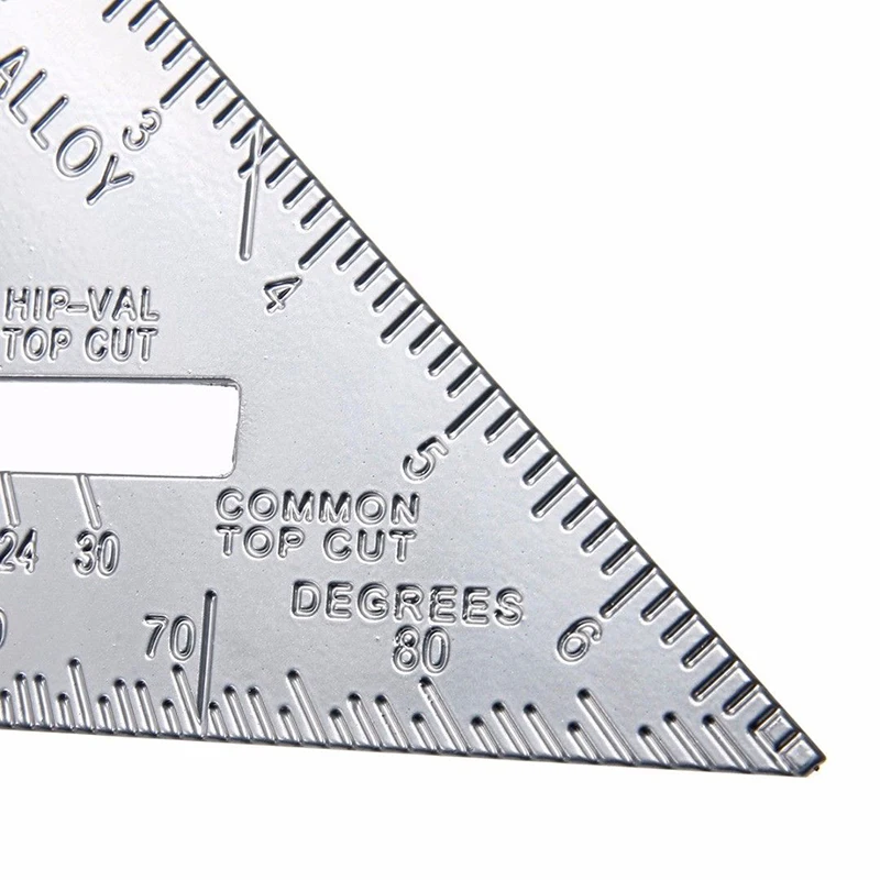 

7 Aluminum Rafter Triangle Ruler Square Speed Carpenter Frame Measuring Tool