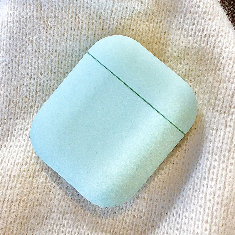 Mint Green Жесткий чехол для наушников для Apple Airpods 1/2 противоударный чехол для Apple гарнитура для Airpods чехол s Матовый розовый защитный чехол для пары - Цвет: Mint Green