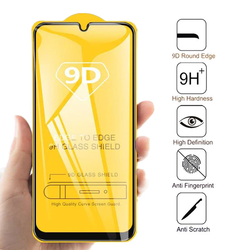 9D полное покрытие из закаленного стекла для Xiaomi 9 Redmi 7A 7 8A 6 6A K20 Pro Note 5 8 pro Plus