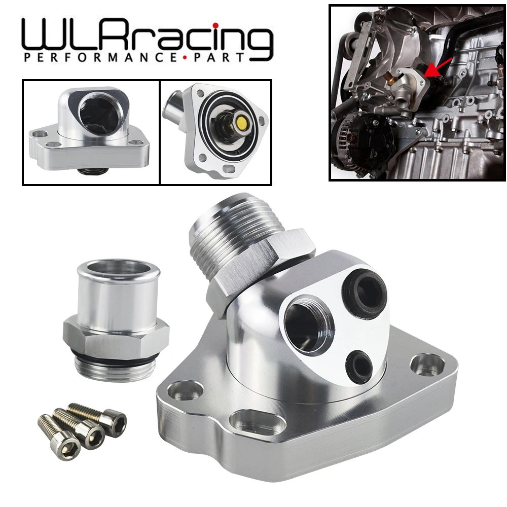 

WLR RACING - For Acura Honda Civic K20/K24 K-Swap Swivel Neck Thermostat Cooling Component Housing radiator hose WLR-CTT01