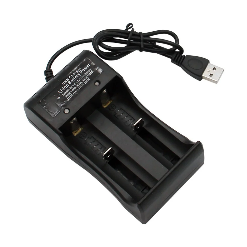 

Universal 1 / 2 Slot Battery 3.7V USB Charger Smart Chargering for Rechargeable Batteries Li-ion NiMH 18650 26650 14500 17670