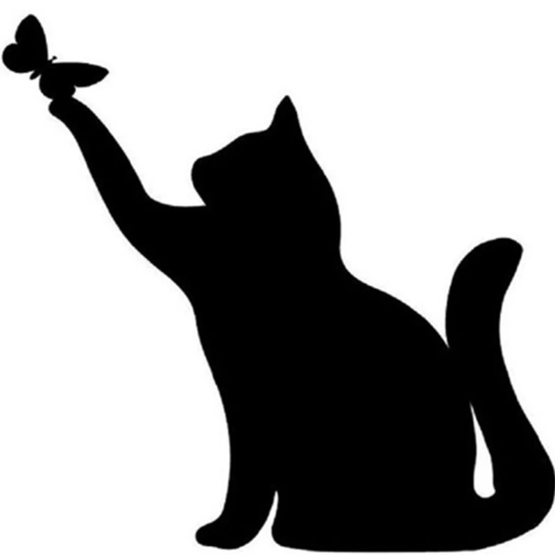 

Metal Animal Black Cat Decorative Silhouette Garden Stakes Outdoor Statues Lawn Yard Halloween Decorations Art