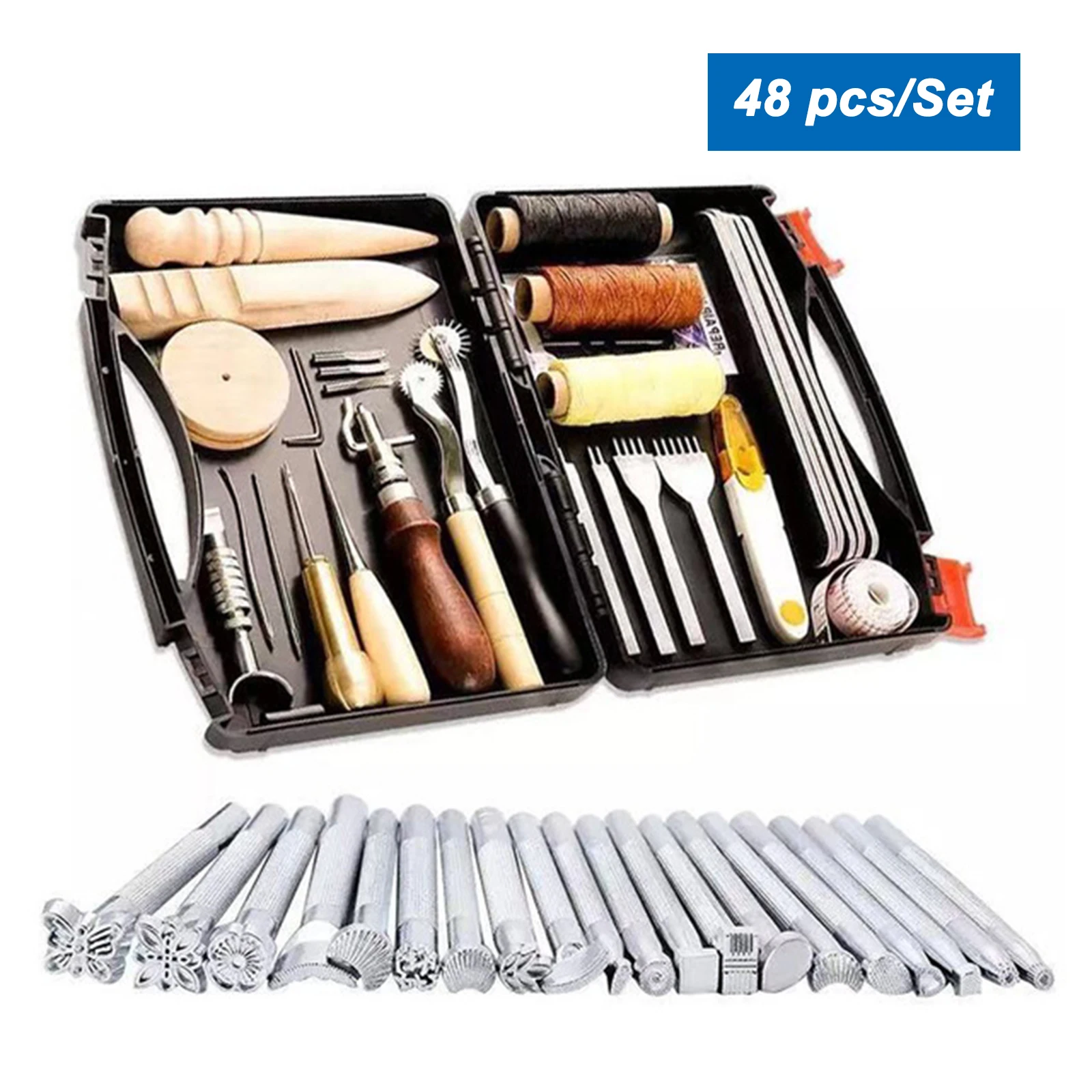 

48 шт., набор инструментов для шитья кожи, 48 шт.