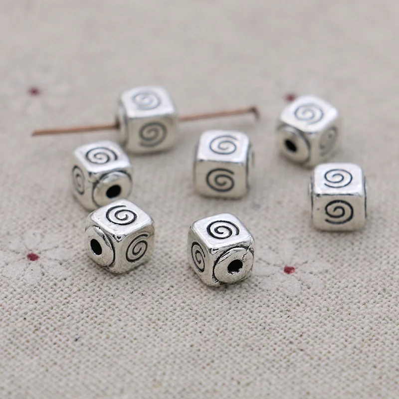 Бусины-разделители для изготовления ювелирных изделий квадратные покрытые