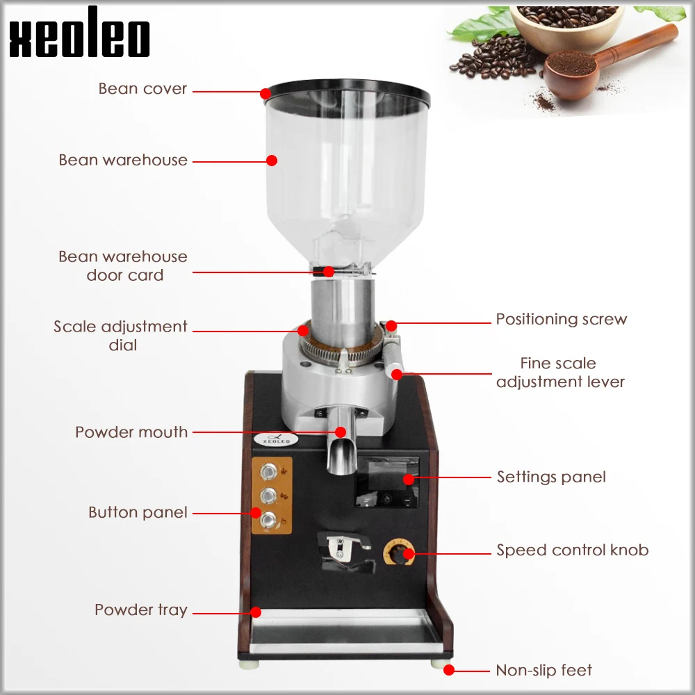 XEOLEO Электрический Кофе шлифмашина плоская заусенцев Миллер 74 мм плоское колесо