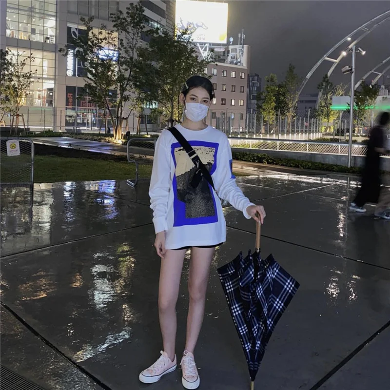 

Мужские толстовки с большим принтом в стиле хип-хоп, Kawaii Y2k, Женская толстовка, Мужская одежда, толстовка большого размера, женская одежда