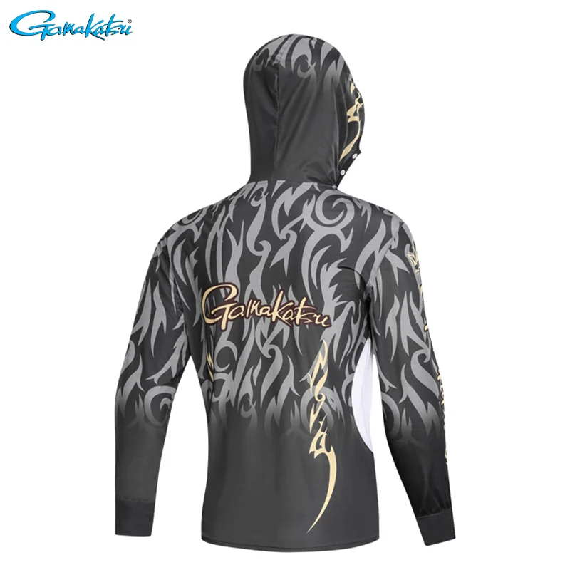 

GAMAKATSU Fishing Shirts Long Sleeve Clothes Anti-UV Sunscreen Breathable Quick Drying Outdoor Sports Summer Fishing Clothing