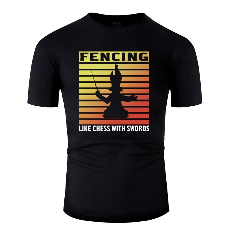 Забавные фехтовальные мечи забавная фехтовальная Подарочная футболка Мужская