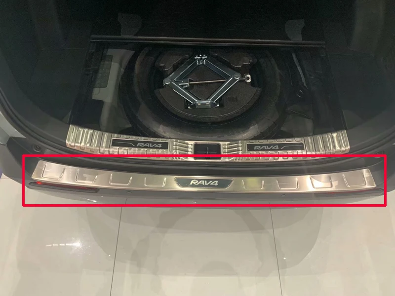 Для TOYOTA Rav4 (XA50) 2019 2020 Нержавеющая сталь защита заднего бампера оконный порог