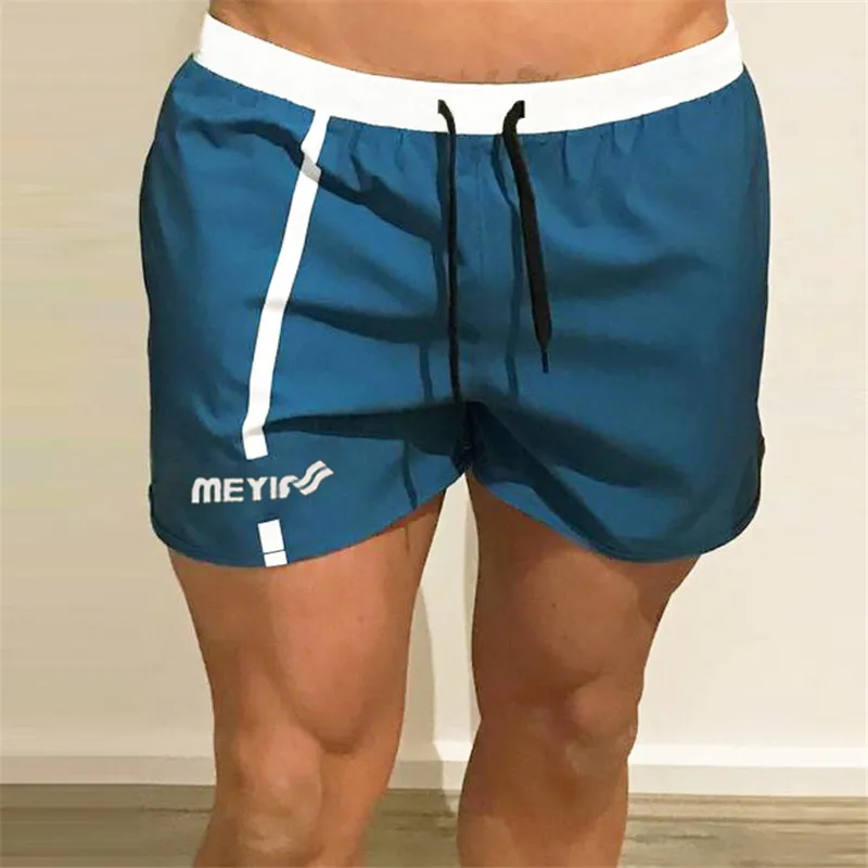 

New Men Fitness Bodybuilding Shorts Man Summer Workout Male Breathable Mesh Quick Dry Sportswear Jogger Beach Short Pants