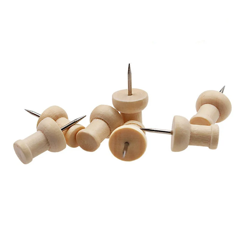 80 шт H Shape деревянные декоративные штифты деревянная головка и стальная игла для