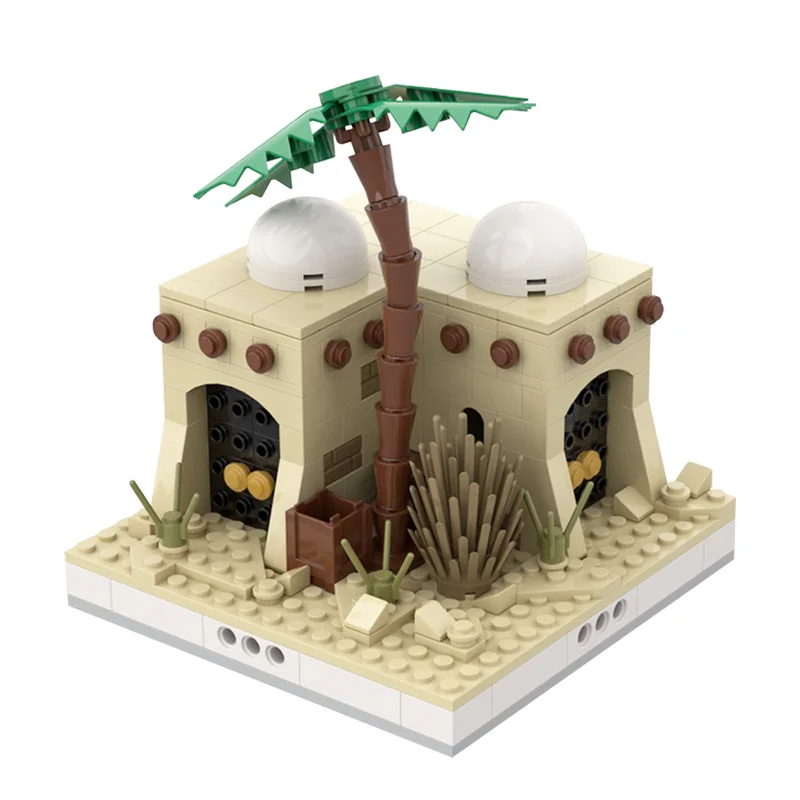 

Slum War Series MOC Desert House For a Modular Desert Village Gabion Building Blocks Bricks Bricks Toy Toys For Kids Gifts