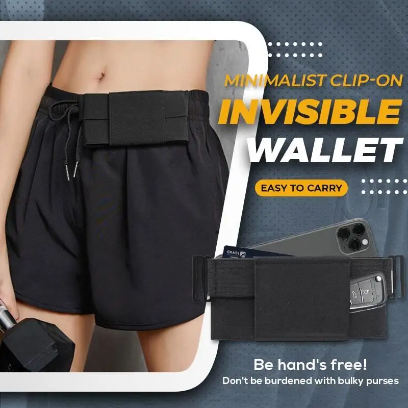

Minimalist Clip-On Invisible Wallet Waist Bag Mini Pouch For Business ID Card Holder Money Belt Wallet Waist Bag Men Women