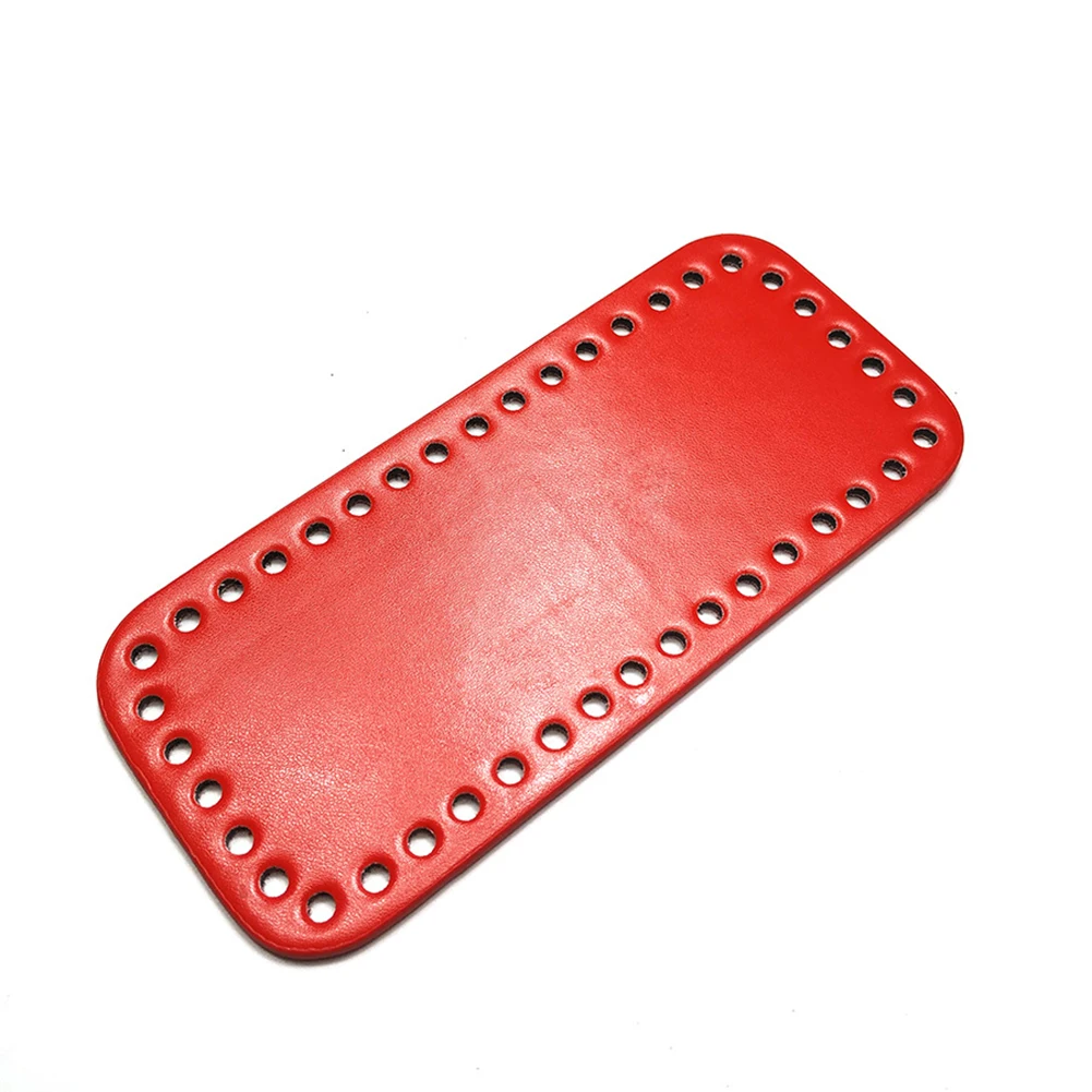 18*8 см Прямоугольный Мешок PU патент мешок дно для сплетенные сумки 42 Отверстия