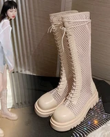 womens boots british style mesh hollow breathable martin boots women 2021 summer new wild fashion boots shoes for women