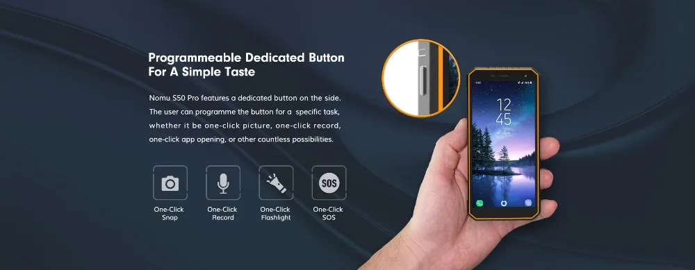 Nomu S50 Pro IP68 водонепроницаемый смартфон Android 8,1 5,7" HD MTK6763 Восьмиядерный 8MP+ 16MP NFC отпечаток пальца+ лицо ID 4G мобильные телефоны