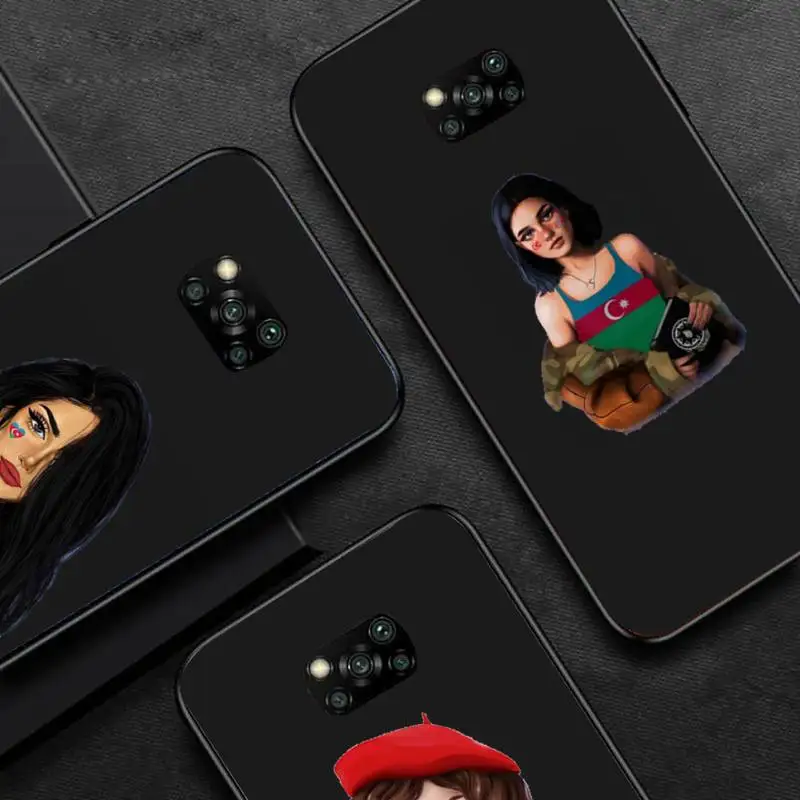 

Azerbaijan buta flag fashion girl Phone Case For Huawei P40 P20 P30 Mate 40 20 10 Lite Pro Nova 5t P Smart 2019