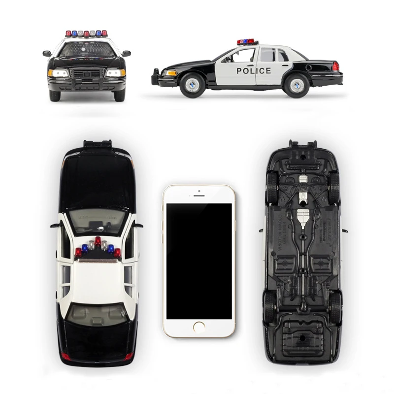 Модель автомобиля HOMMAT 1:24 полиция Форда короны Виктории металлические литые