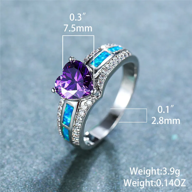 Элегантное женское синее кольцо с камнем &quotогненный опал&quot Винтажные