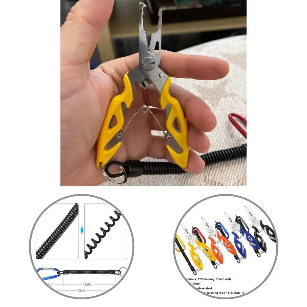 

Wearproof Sturdy Automatic Reset Spring Lure Pliers Stainless Steel Fish Pliers Convenient for Angling