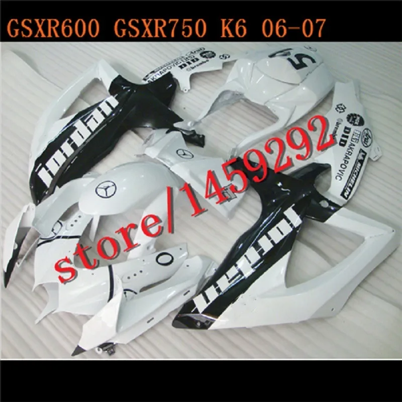 Углеродное волокно лакированная обтекатель части для SUZUKI GSXR600 750 K6 2006 2007 ACE KITS