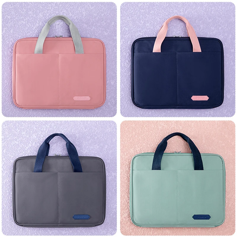 laptop bag case for macbook 13 14 15 inch laptop sleeve briefcase 15 6 notebook bag for dell acer asus hp business women handbag free global shipping