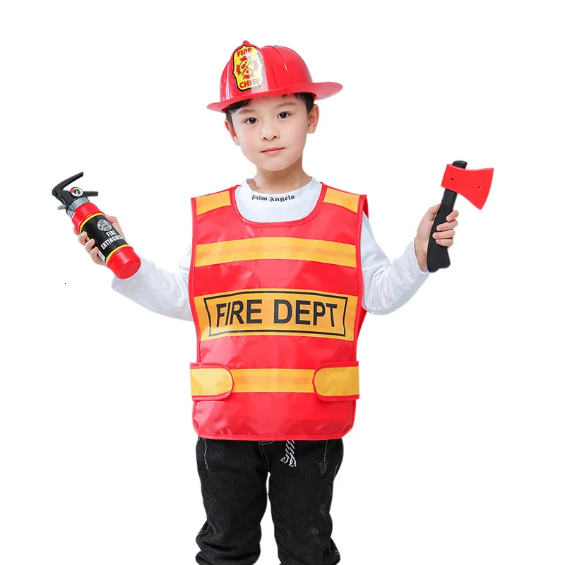 Карнавальный костюм пожарного для детей мальчиков и девочек вечерние работы